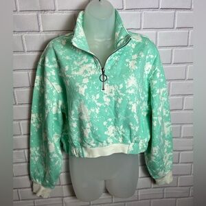 ABOUND Mint Green Tie-Dye Quarter-Zip Sweatshirt/size M
